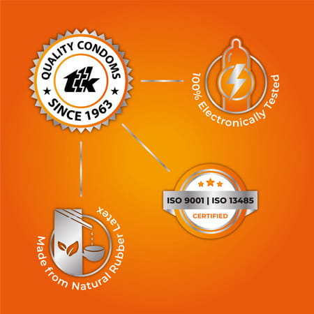 Skore Orange Flavoured With Additional Lubrication 1500+ Dots Condom 10 No'S