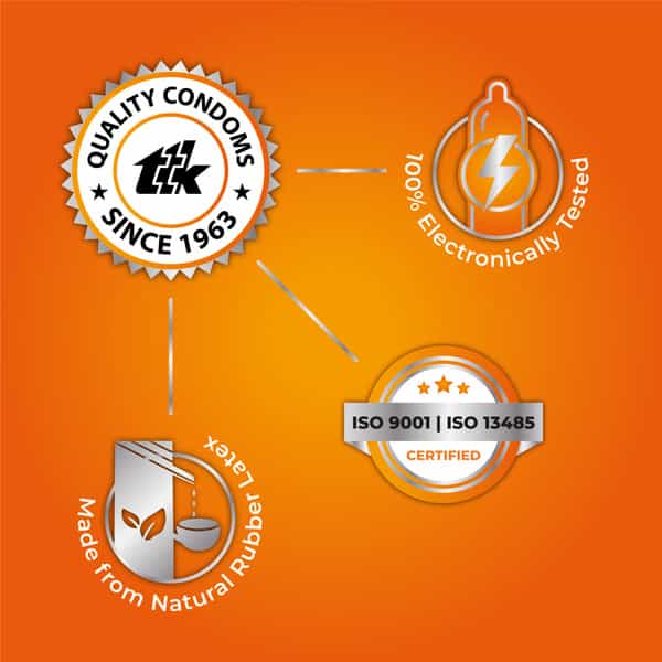 Skore Orange Flavoured With Additional Lubrication 1500+ Dots Condom 10 No's