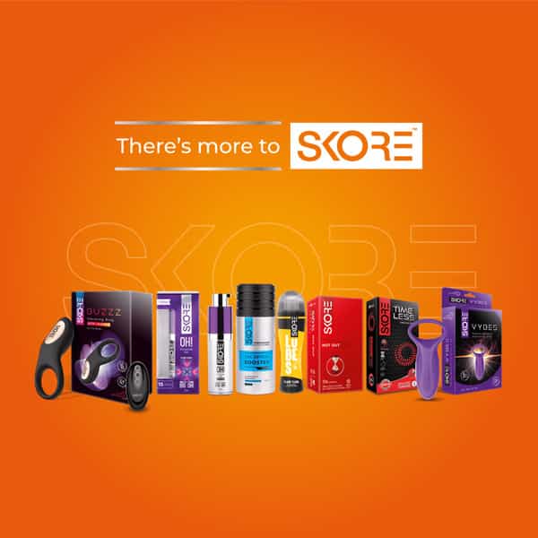 Skore Orange Flavoured With Additional Lubrication 1500+ Dots Condom 10 No's