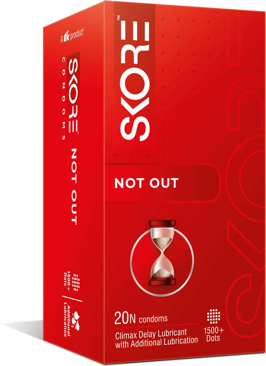 Skore Not Out Dotted Box Of 20 Condoms
