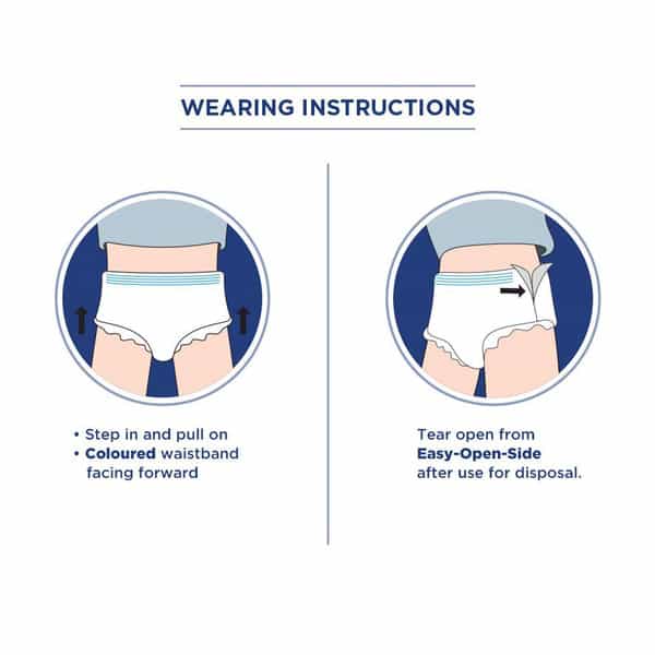 Friends Premium Adult Diapers Pant Style - 10 Count -(Xl) Waist 30-56 Inch