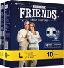Friends Overnight Adult Diapers Tape Style - 10 Count (L) Waist 83-152 Cm(32.68-59.84 Inch)