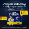 Friends Overnight Adult Diapers Tape Style - 10 Count (L) Waist 83-152 Cm(32.68-59.84 Inch)