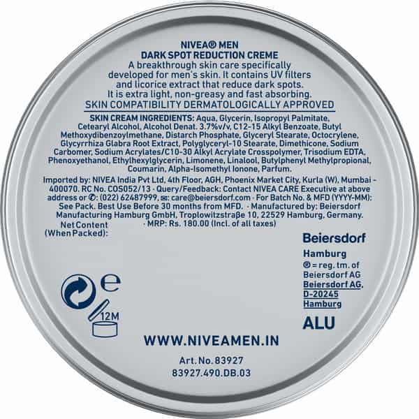 Nivea Men Dark Spot Reduction Cream 75Ml