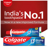 Colgate Strong Teeth Toothpaste (200g + 100g + Toothbrush) 300 Gm