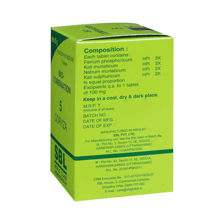 Sbl Bio Combination No 5 Tablets 25gm
