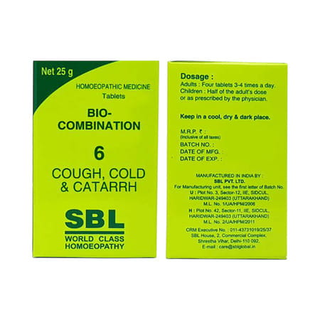 Sbl Bio Combination No 6 Tablets 25gm