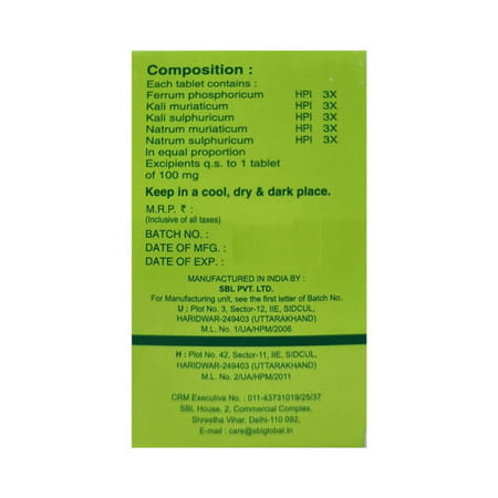 Sbl Bio Combination No 11 Tablets 25gm