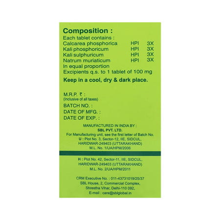 Sbl Bio Combination No 13 Tablets 25Gm
