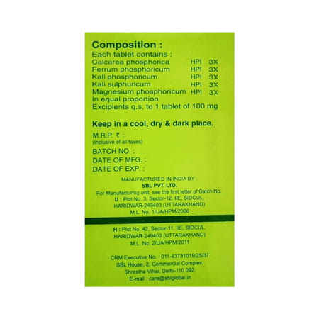 Sbl Bio Combination No 15 Tablets 25gm
