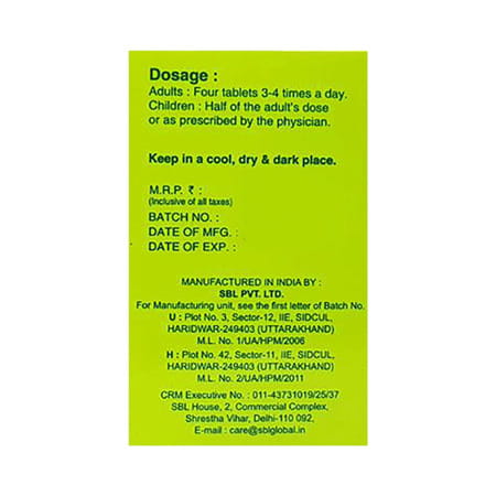 Sbl Bio Combination No 26 Tablets 25gm