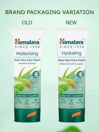 Himalaya Hydrating Aloe Vera Face Wash With Cucumber Extract | Softens & Cools Dry Skin 100ml