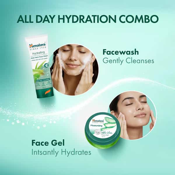 Himalaya Hydrating Aloe Vera Face Wash With Cucumber Extract | Softens & Cools Dry Skin 100Ml