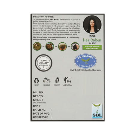 Sbl Hair Colour Black Sachets 12'S