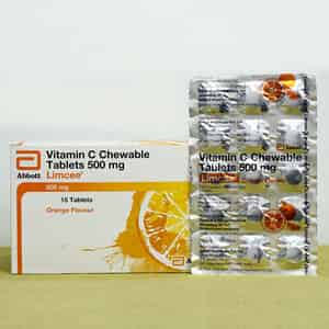 Limcee Chewable Vitamin C 500mg | Tangy Orange | Immunity | Antioxidant & Skin Support | 15 Tablets