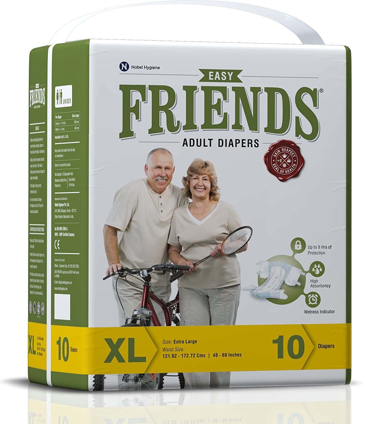 Buy Friends Easy Adult Diapers Xl Size, Waist 4868 Inch, High