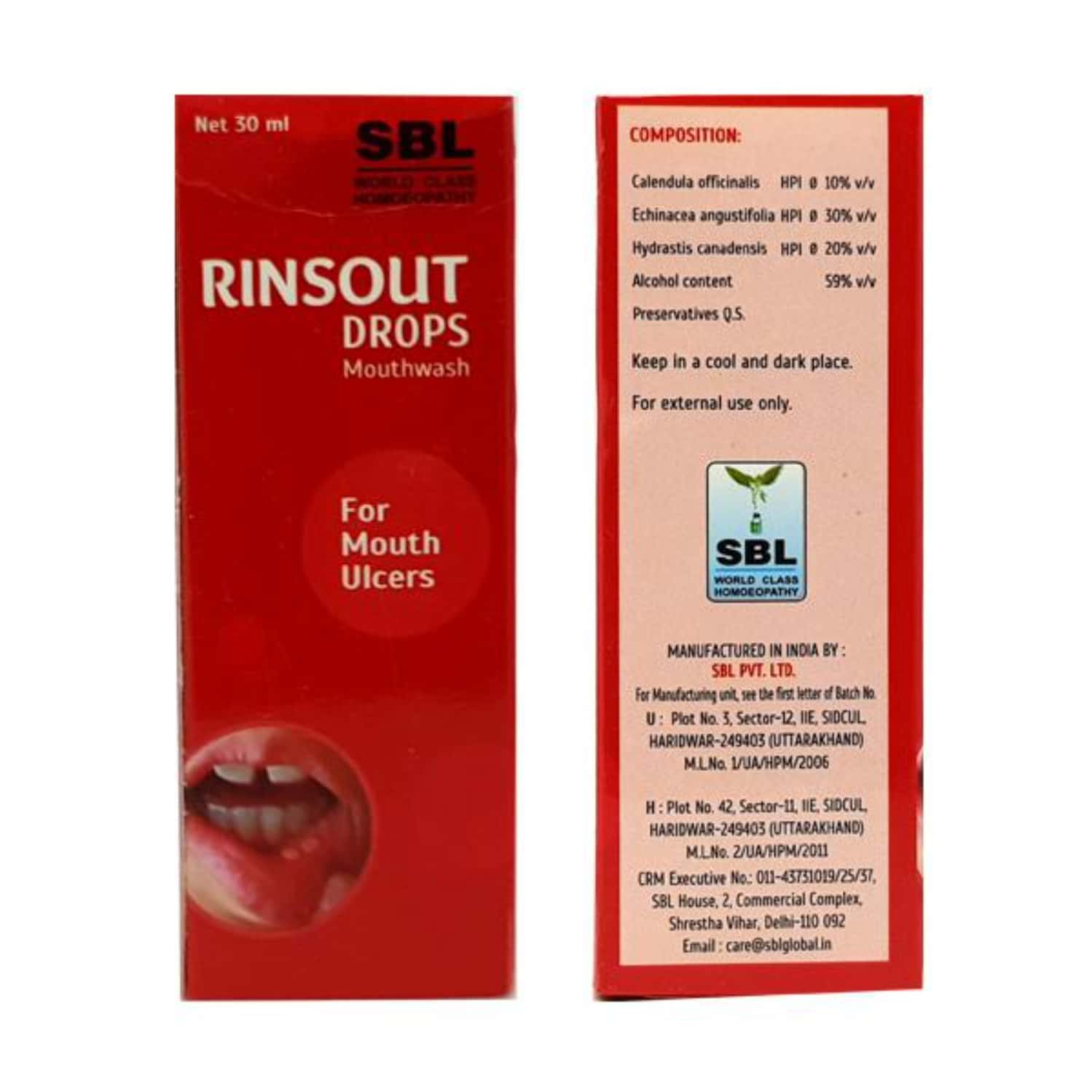 Sbl Rinsout Drops 30ml