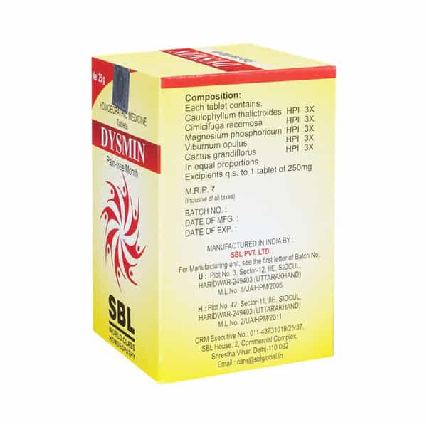 Sbl Dysmin Tablets 25Gm