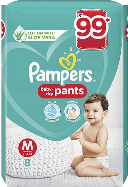 Pampers Pants Diapers Medium Size 8'S