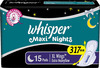 Whisper Maxi Night Xl Wing Pads 15 Pieces