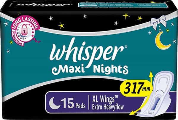 Whisper Maxi Night Xl Wing Pads 15 Pieces