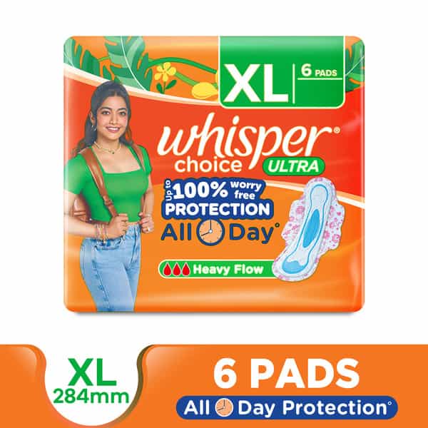 Whisper Choice Ultra | Xl Size | For Heavy Flow | 6 Sanitarypads