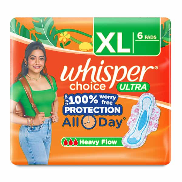 Whisper Choice Ultra | Xl Size | For Heavy Flow | 6 Sanitarypads