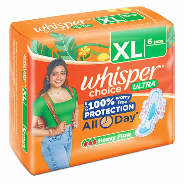 Whisper Choice Ultra | Xl Size | For Heavy Flow | 6 Sanitarypads