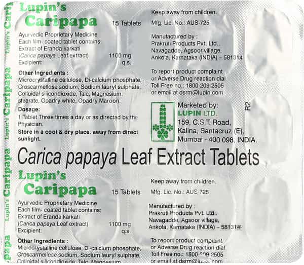 Caripapa 1100Mg Strip Of 15 Tablets