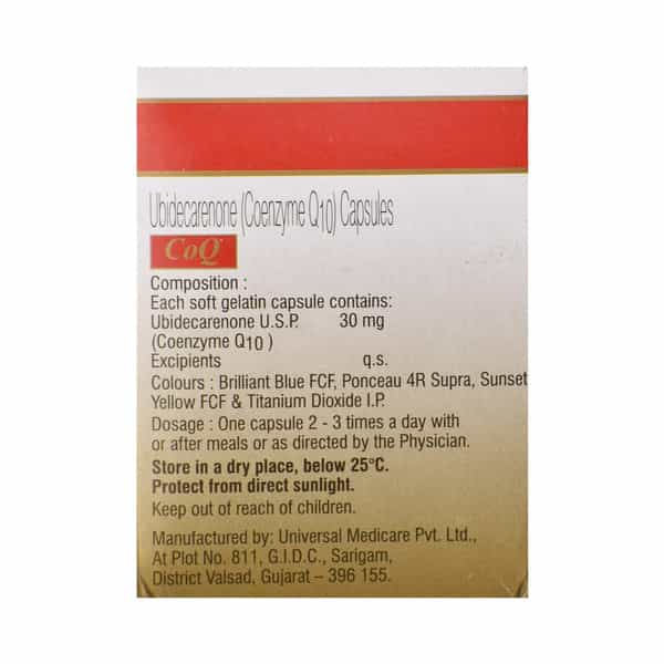 Coq 10Mg Strip Of 10 Capsules