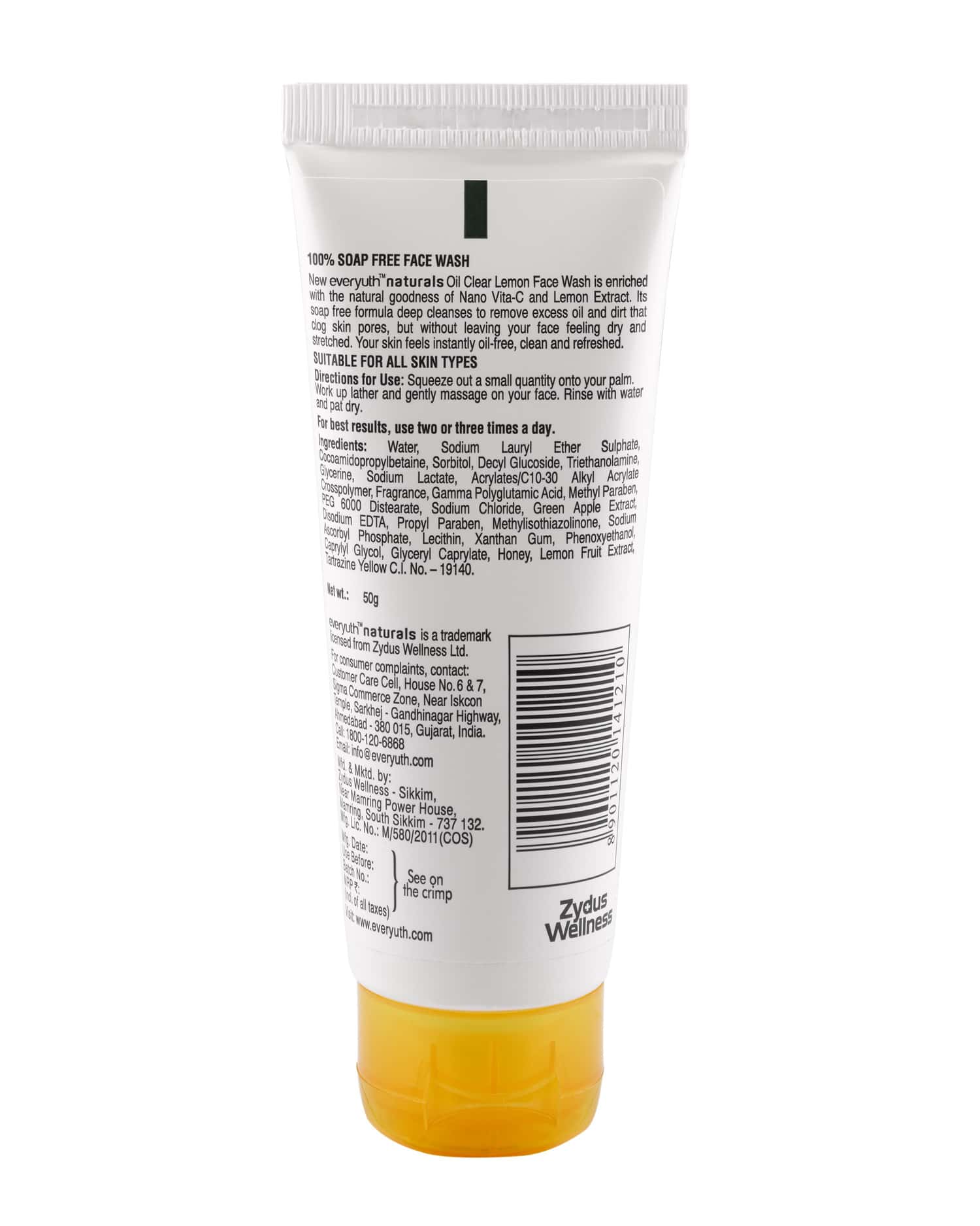 Buy Everyuth Naturals Oil Clear Lemon Face Wash With Nano ...