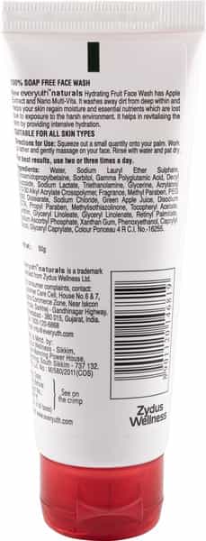Everyuth Naturals Moisturizing Fruit Face Wash With Apple Extracts 50 Gm