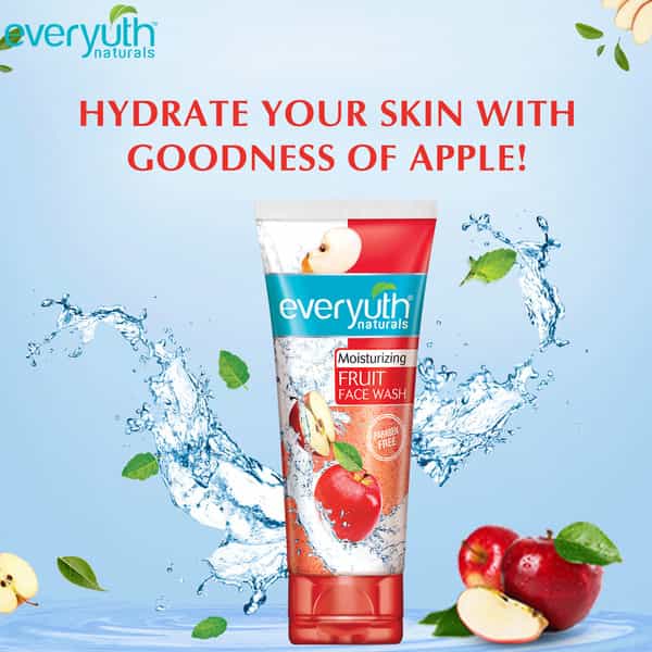 Everyuth Naturals Moisturizing Fruit Face Wash With Apple Extracts Tube Of 150 G