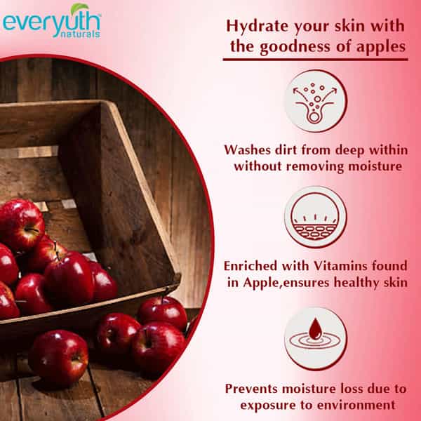 Everyuth Naturals Moisturizing Fruit Face Wash With Apple Extracts Tube Of 150 G
