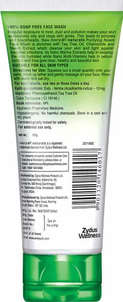 Everyuth Naturals Purifying Neem Face Wash 100 Gm
