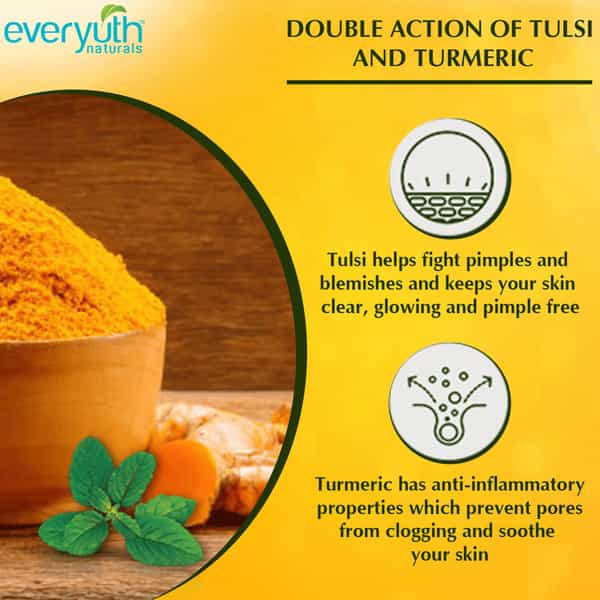Everyuth Naturals Anti Acne Tulsi Turmeric Face Wash  Tube Of 100 G