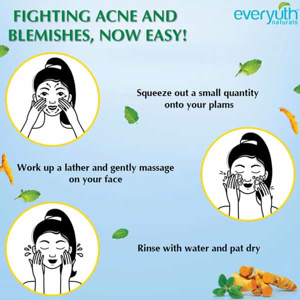 Everyuth Naturals Anti Acne Tulsi Turmeric Face Wash  Tube Of 100 G