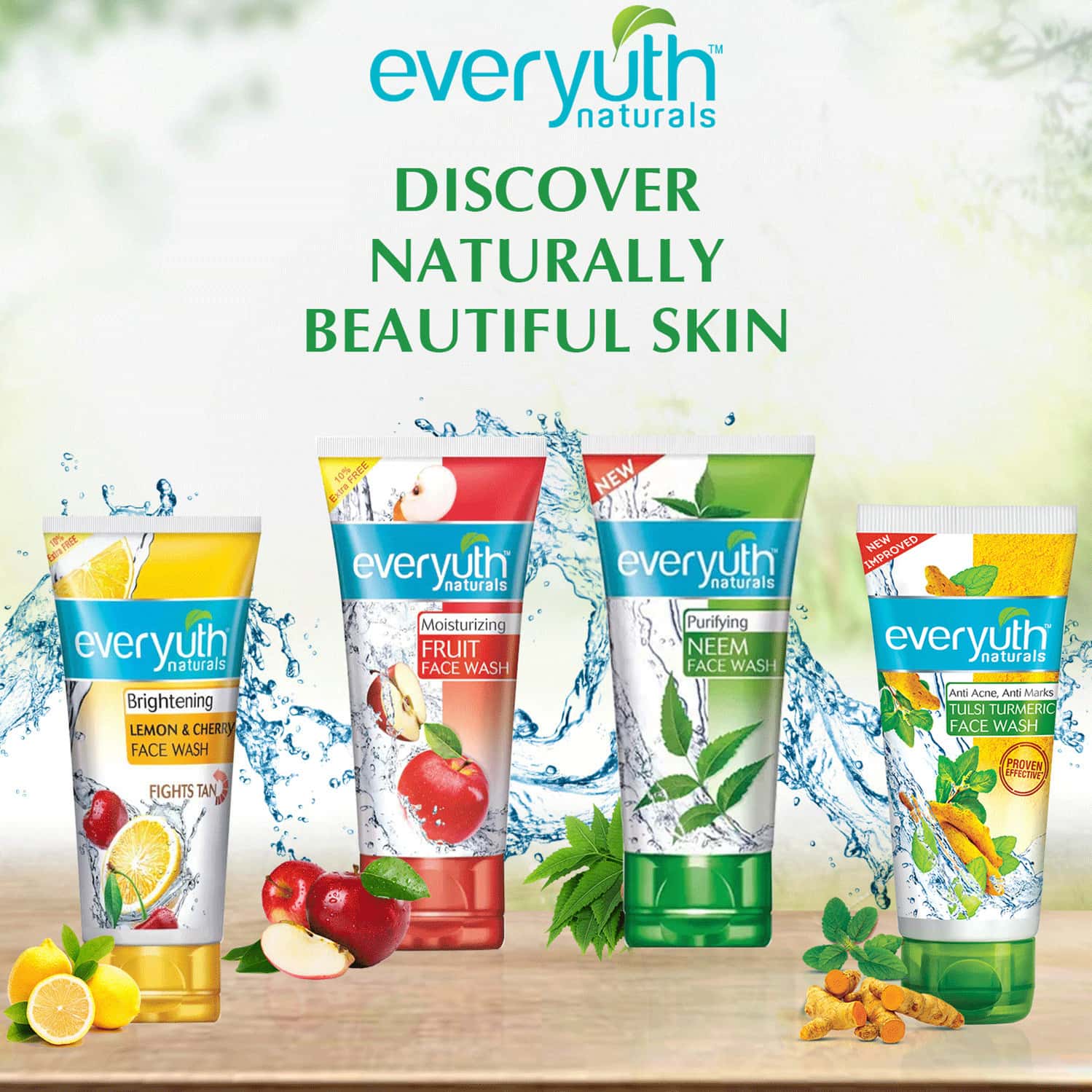 Buy EVERYUTH NATURALS ANTI ACNE TULSI TURMERIC FACE WASH TUBE OF 100 G Online & Get Upto 60 OFF