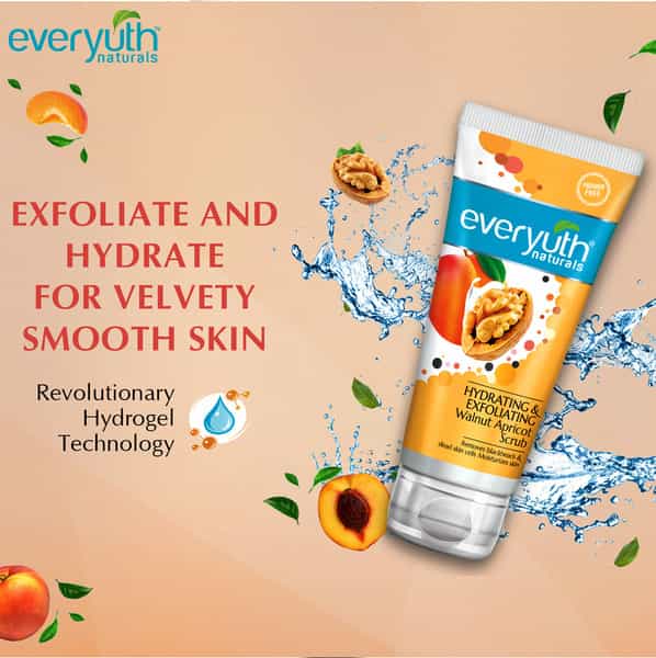 Everyuth Naturals Hydrating & Exfoliating Walnut Apricot Scrub - 100 Gm
