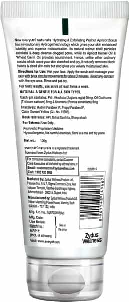 Everyuth Naturals Hydrating & Exfoliating Walnut Apricot Scrub - 100 Gm