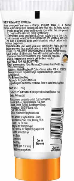 Everyuth Naturals Orange Peel-Off Mask With Nano Multi Vit A 90 Gm