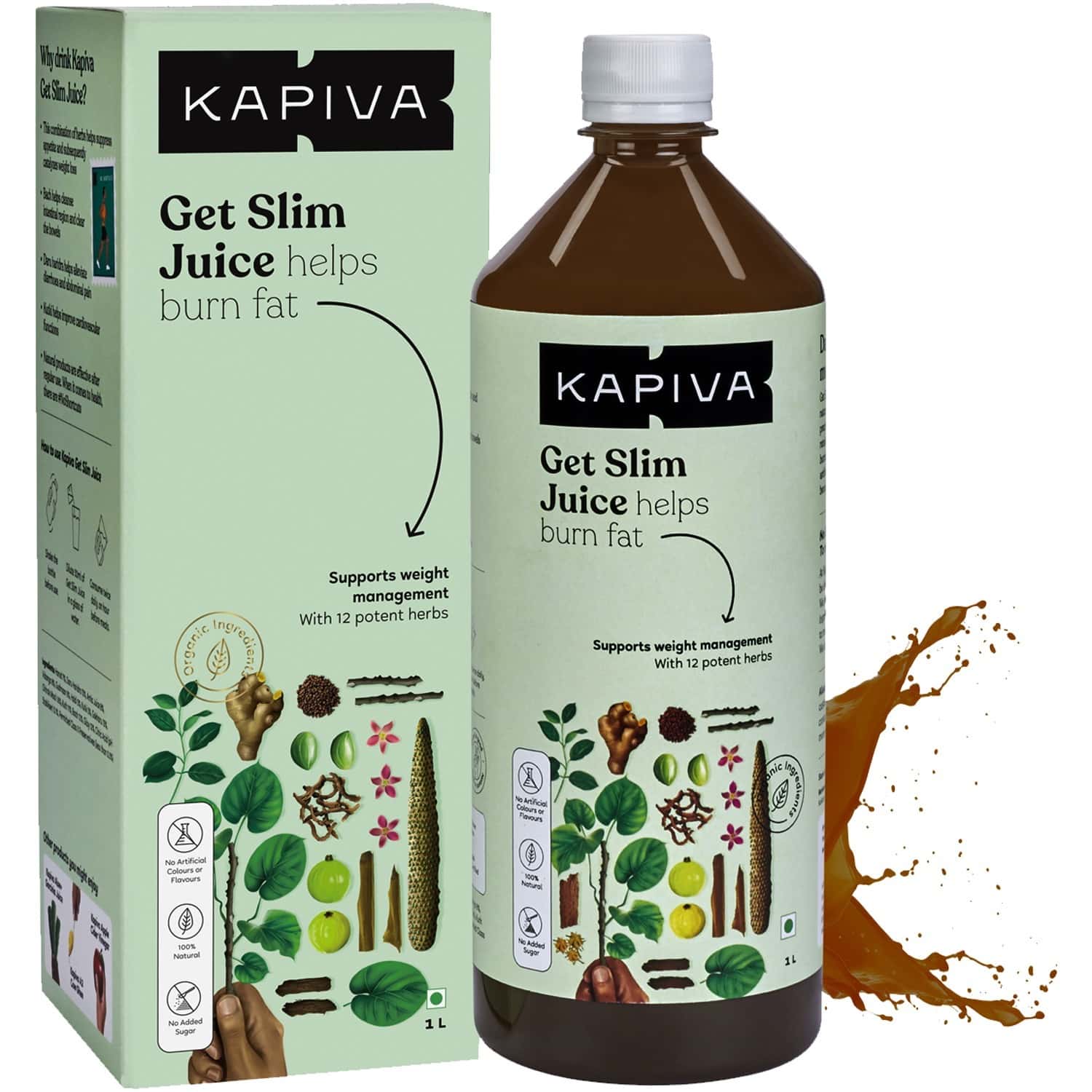 Buy Kapiva Get Slim Juice 1l Helps Burn Fat Naturally Goodness Of