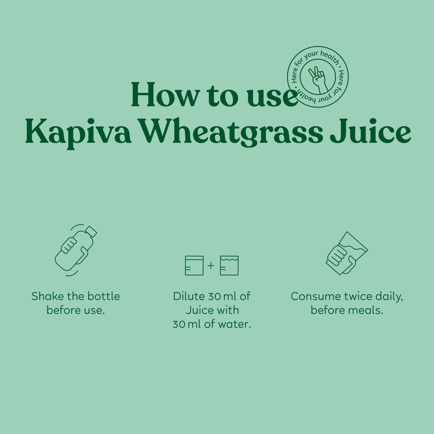 Buy KAPIVA WHEATGRASS JUICE 1L AYURVEDIC JUICE FOR DETOXIFICATION