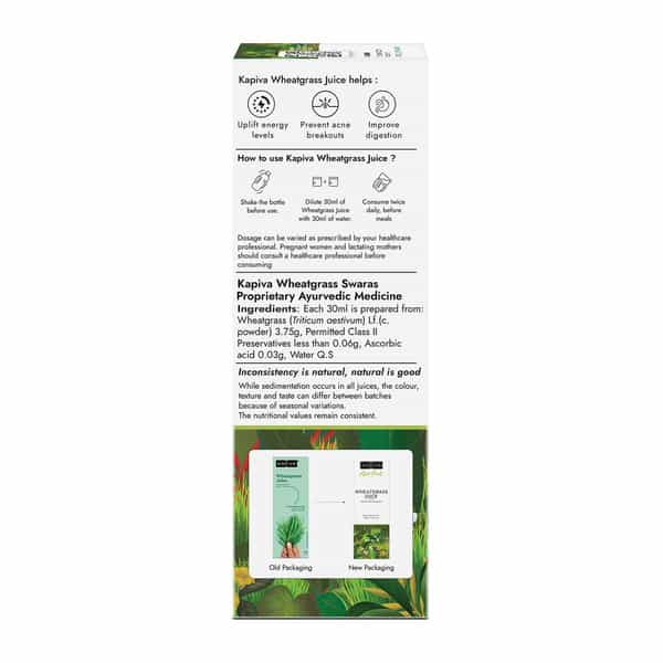 Kapiva Wheatgrass Juice 1L | Ayurvedic Juice For Detoxification | High Chlorophyll