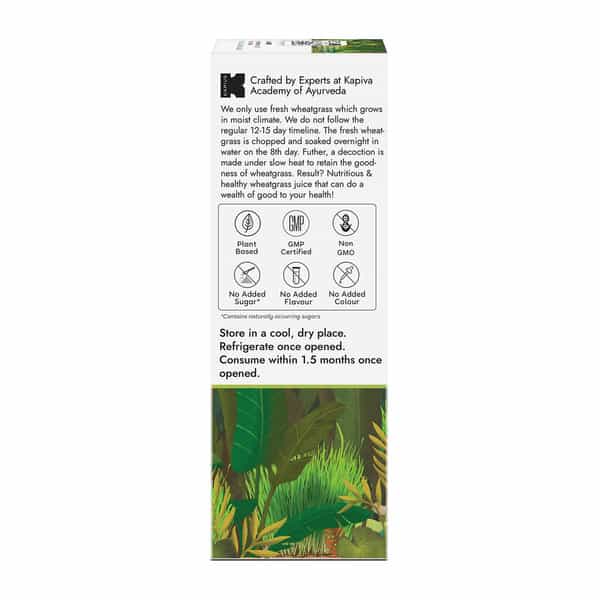 Kapiva Wheatgrass Juice 1L | Ayurvedic Juice For Detoxification | High Chlorophyll