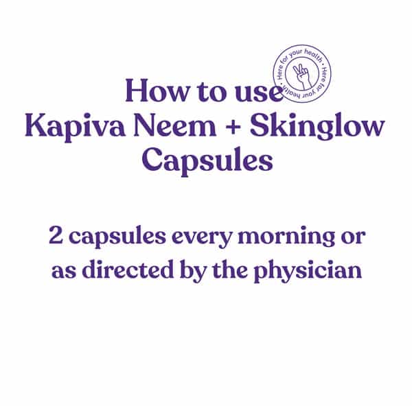 Kapiva Neem + Skin Glow Immunity Booster Capsules Bottle Of 60