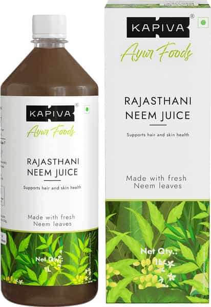 Kapiva Rajasthani Neem Juice 1L| Natural Juice Made From Fresh Neem Leaves | Healthy Hair & Skin