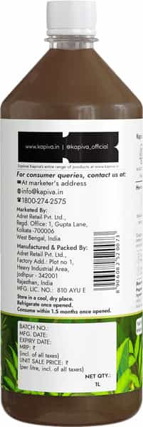 Kapiva Rajasthani Neem Juice 1L| Natural Juice Made From Fresh Neem Leaves | Healthy Hair & Skin