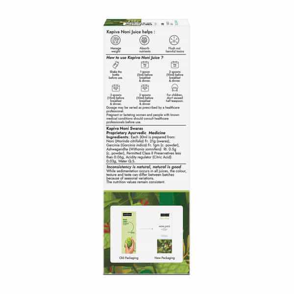 Kapiva Noni Juice 1L | Includes Garcinia And Ashwagandha For Nutrient Absorption