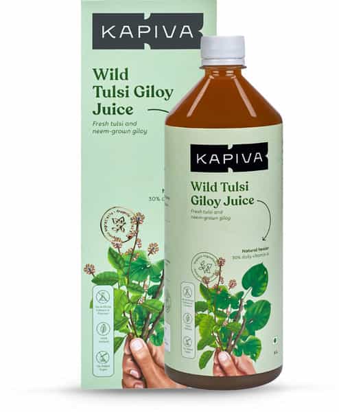 Kapiva Wild Tulsi Giloy Juice 1L | Natural Juice For Building Immunity